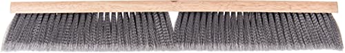 SPARTA 4501423 Flo-Pac Flagged Fine Floor Sweep, Polypropylene Bristles, 24" Block Size, 3" Bristle Trim, Gray