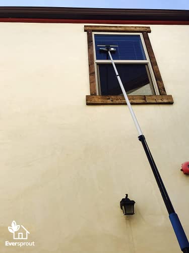 EVERSPROUT 5-to-12 Foot Swivel Squeegee & Microfiber Glass Window Scrubber, Window Squeegee & Window Cleaning Kit, Light-Weight Window Washing Kit with Extension Pole, Squeegee for Window Cleaning - size: 13 feet - With Pole