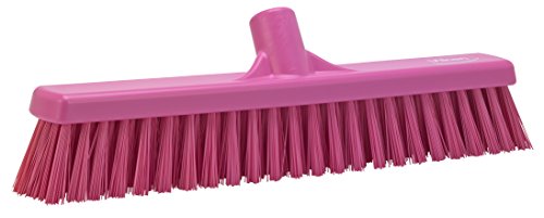 Vikan 31741 Broom,Push,Soft/Stiff,16.5",PP/PBT,Pink - color: Pink, size: 3174