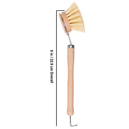 Redecker Dish Brush, Tampico Fiber, 1-1/2 Inch Round, Single – Wooden Dish Scrub Brush for Everyday Cleaning, Untreated Beechwood, Made in Germany - size: Single Unit, 1-1/2-Inches Diameter