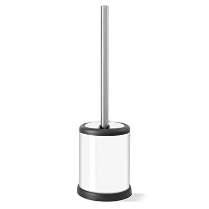 ToiletTree Products Toilet Brush with Lid (White 2 Pack) - style: White 2 Pack