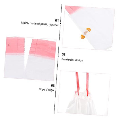 CALLARON 75pcs Large Trash Bags Heavy Duty Garbage Bags Portable Trash Liners Drawstring Refuse Leakproof for Home - color: White