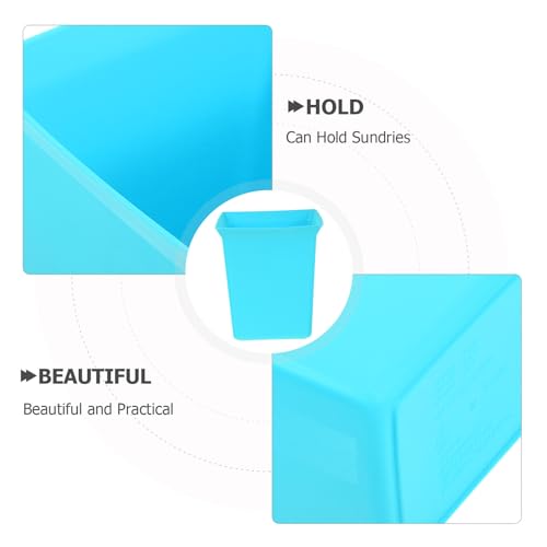 Outanaya Portable Cleaning Basket with Handle Plastic Storage Organizer Bin Sky Blue Compact Utility Caddy for Hotel Room Household Supplies