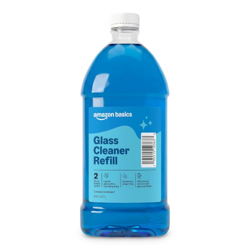 Amazon Basics Glass Cleaner Refill, Streak-Free, Cleans Windows and Mirrors with Sparkling Shine, Economical, 67.6 Fl Oz, 1-Pack - style: 67.6 Fl Oz Refill