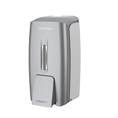 interhasa! Soap Dispenser Wall Mount Refillable 28oz Hand Sanitizer Dispenser Commercial Hand Soap Dispenser for Bathroom Support Liquid Gel Soap - color: Silver