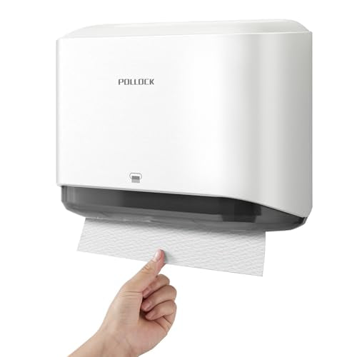 Commercial Paper Towel Dispenser Holder Wall Mount, Multi-fold Trifold C Fold Hand Towel Dispenser, Bathroom Paper Towel Dispenser, Toilet Paper Napkin Holder (White-5859) - color: White-5859
