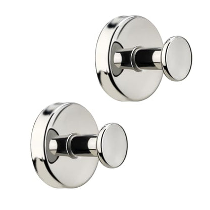 Kairsya Towel Hooks for Bathroom No Drill, Suction Cup Hooks for Shower Waterproof, Adhesive Wall Hooks for Glass Tile Marble Stainless Steel, 2 Pack Silver - color: Silver White