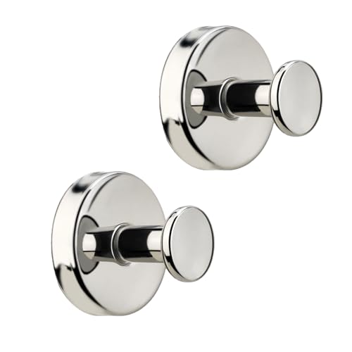Kairsya Towel Hooks for Bathroom No Drill, Suction Cup Hooks for Shower Waterproof, Adhesive Wall Hooks for Glass Tile Marble Stainless Steel, 2 Pack Silver - color: Silver White