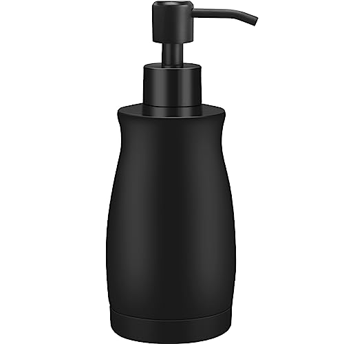 ARKTEK Matte Black Soap Dispenser Stainless Steel 13.5 OZ - Liquid Hand Lotion Dispenser Decor Refillable Dishwashing Soap Dispenser for Kitchen Bathroom Countertops Farmhouse College Dorm - color: Black