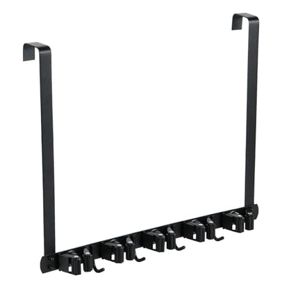 Compatible，Wall Mount Mop Storage Rack Over The Door Broom Holder Hooks Stainless Steel Kitchen Bathroom Tool Organizer Accessorie