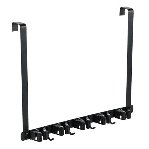 Compatible，Wall Mount Mop Storage Rack Over The Door Broom Holder Hooks Stainless Steel Kitchen Bathroom Tool Organizer Accessorie