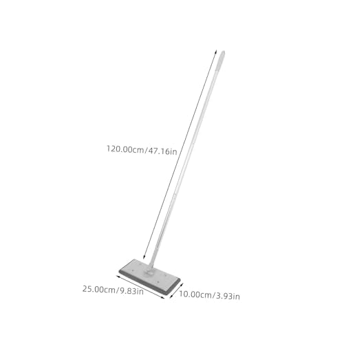 Cabilock Adjustable Section Telescopic Cleaning Mop with Reinforced Aluminum Pole Electrostatic Flat Mop for Efficient Dust Collection Hardwood Floors Includes Window Squeegee for Shower