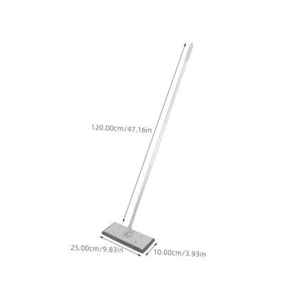 Cabilock Adjustable Section Telescopic Cleaning Mop with Reinforced Aluminum Pole Electrostatic Flat Mop for Efficient Dust Collection Hardwood Floors Includes Window Squeegee for Shower