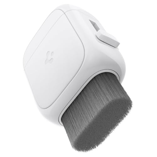 Spigen EZ Slide & Brush Screen Cleaner for Tesla Model Y 2025/26 (Juniper) & 3/Y/S/X/Cybertruck and Screens, Phones, Laptops, Tablets (Extra Microfiber Pad Included) [White] - color: White