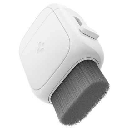 Spigen EZ Slide & Brush Screen Cleaner for Tesla Model Y 2025/26 (Juniper) & 3/Y/S/X/Cybertruck and Screens, Phones, Laptops, Tablets (Extra Microfiber Pad Included) [White] - color: White