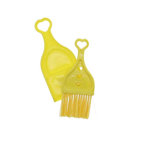 Mini Broom and Dustpan Set - Yellow - color: Yellow