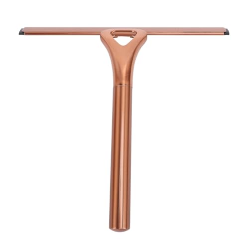 Asixxsix Glass Wiper, 304 Stainless Steel Shower Squeegee with Silicone Vane/Wing for Bathroom Windows Mirrors and Glass Surfaces (Antique Bronze) - size: Antique Bronze