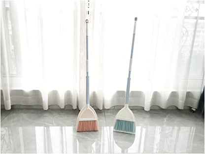 Kids Broom and Dustpan Set-Mini Dustpan and Broom for Children Housekeeping Pretend Play Cleaning Tools Set (Blue) - color: Blue