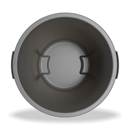 Winco Heavy-Duty Round Waste Container/Trash Can, 10 Gallon, Gray - color: Gray, size: 10 Gallon