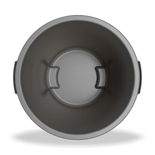 Winco Heavy-Duty Round Waste Container/Trash Can, 20 Gallon, Gray - color: Gray, size: 20 Gallon