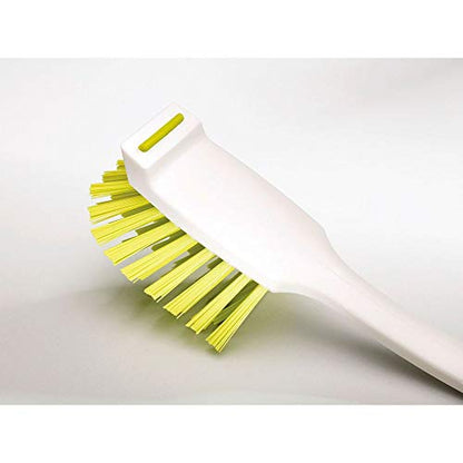 Joseph Joseph Edge Dish Brush with Integrated Sink Rest, Green - color: Green