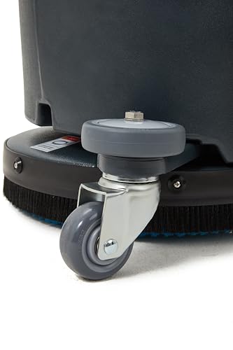 Battery Powered Walk Behind Floor and Carpet Scrubber Buffer Polisher Machine, 16" Brush, 21.5" Squeegee Width, 6.5 gal Tank, Brush Speed 200 RPM, Includes a Hard Brush Soft Brush and 3 Scouring pads - size: 16" Manual
