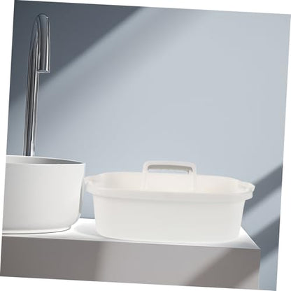 Plastic Basket for Cleaning Supplies Hotel Home Use Sturdy Handle Kitchen Cleaning Utensil Organizer Spacious Storage Bucket