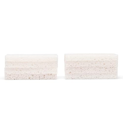 Full Circle Plain Jane, 100% Plant-Based Cellulose Sponges – Pack of 8 – Plastic-Free, Natural Sponge, No Microplastics, Safe for Nonstick Cookware - size: 8 Count