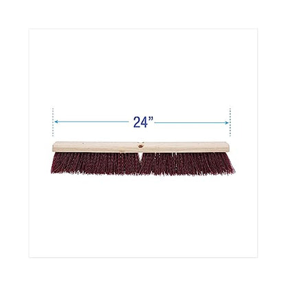 Boardwalk 20324 Floor Brush Head, 3 1/4" Maroon Stiff Polypropylene, 24"