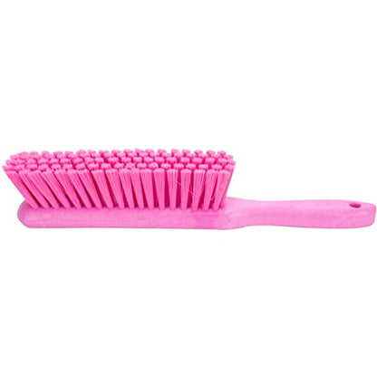 SPARTA 8 Inch Soft Counter Brush with Polyester Bristles and 5 Inch Handle, Color Coded Handheld Broom for Tables Countertops and Foodservice Surfaces, 13 Inch Overall Length, Pink - color: Pink