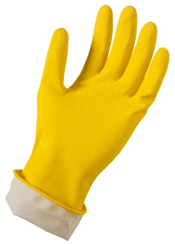 Soft Scrub Yellow Reusable Latex Household Glove