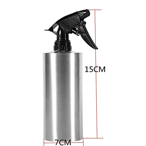 Fdit Stainless Steel Hand Pressing Watering Can with Spray Nozzle (550ml)