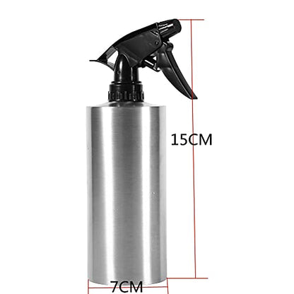 Fdit Stainless Steel Hand Pressing Watering Can with Spray Nozzle (550ml)