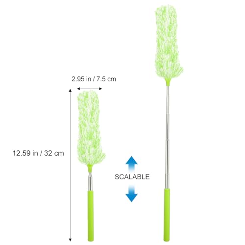 Hemobllo Microfiber Extendable Duster Cleaning Tool with Telescopic Handle, Washable Household Dust Sweeper for High Ceilings and Furniture Dust Removal