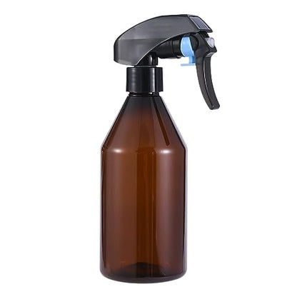 Plastic Spray Bottle,10oz/300ml Refillable Empty Spray Bottles for Cleaning,Small Spray Bottle with Adjustable Nozzle,Spray Bottles for Essential Oils,Hair,Plants,Cooking,Cleaning Solutions - color: Brown