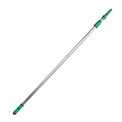 Unger Commercial SpeedClean Starter Kit - Complete Indoor Window Cleaning System with 4 Microfiber Pads and 6 ft Telescopic Pole - WNK04