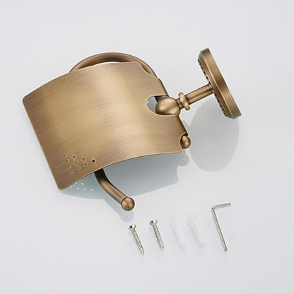 Antique Bronze Toilet Paper Holder for Bathroom Toilet Paper Roll Holder withlid Wall Mounted - color: Toilet Paper Holder Withlid