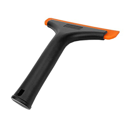 Super Flexible Silicone Squeegee, Auto Water Blade, Water Wiper, Shower Squeegee, 5.9'' Blade and 7.5'' Long Handle, for Car Windshield, Window, Mirror, Glass Door - color: Black