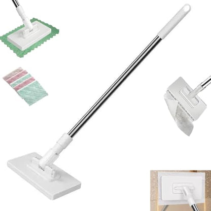 Convenient Cloth Changing Mini Mop, Zero Touch Snap Grip Mini Mop with Cleaning Cloth*5, Hands-Free Clip Design, Wet & Dry Dust Mops for Floors, Walls & Tight Spaces, 39 Inch(1pc) - color: 1pc