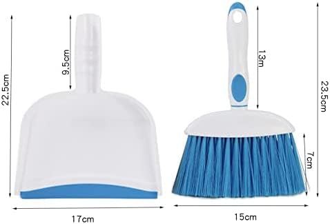 Broom Dustpan Brush Small Dust pan: Small Broom and Dustpan Set Mini Dust pan and Brush Set for Desk, Home, Camping Tent (Light Green) - color: Light Green, size: 1pcs