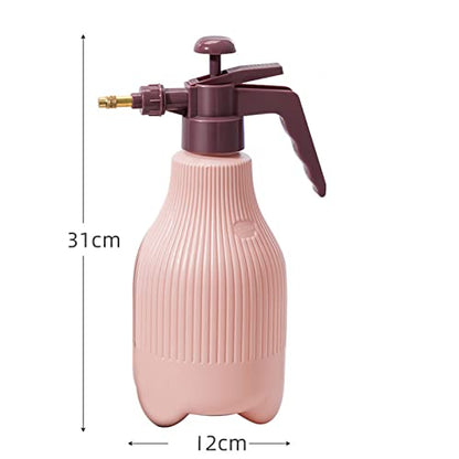 1500ml Gardening Spray Bottle with Rotating Nozzle - Large Area Uniform Spray, Sealed Copper Head, Ergonomic Handle Design (Pink) - color: Pink