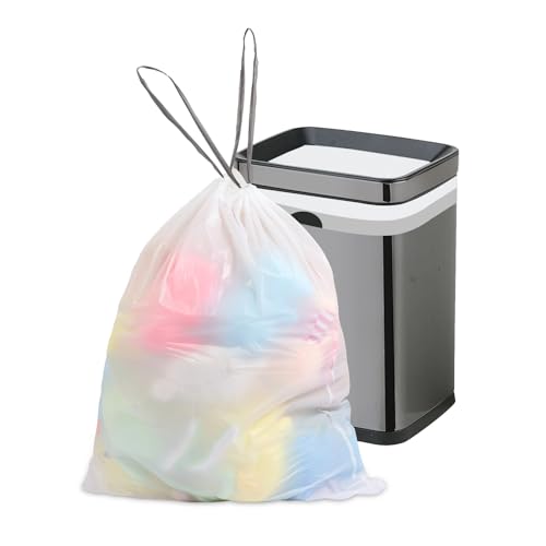 10 Gallon Trash Bags Drawstring, 1 Mil Thick White Garbage Bag for Office Kitchen, 75 Count - style: 10 Gallon Drawstring