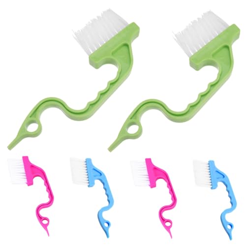 6Pcs Groove Gap Cleaning Brush Hand Held Window Track Cleaner for Spaces Multi Functional Design for Kitchen Bathroom and Sliding Door Tracks