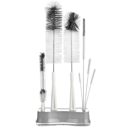 ALINK Long Narrow Neck Bottle Brush + ALINK 8 Pack Bottle Brush Cleaning Set with Stand