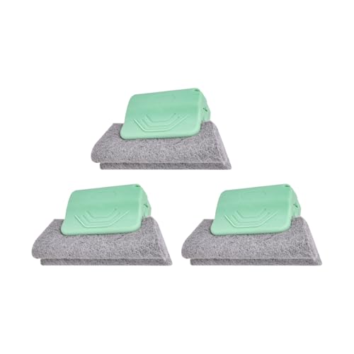 3PCS Car Magic Window Track Cleaner, Vehicle Window Groove Cleaning Brush Tools Set with Handheld, Automotive Air Conditioner Vents Narrow Gaps Clean Brush, Universal Fit (Green) - color: Green