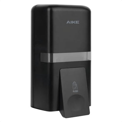 AIKE Wall Mount Liquid Soap Dispenser, 27oz Large Capacity with Extended Pump for Commercial Bathrooms,AK1008(Black) - color: Black