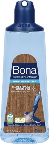 Bona Hardwood Floor Cleaner Spray Mop Cartridge - 34 fl oz - Unscented - Refillable - Residue-Free Floor Cleaning Solution for Bona Spray Mops for Wood Floors - size: 34 Fl Oz (Pack of 1)