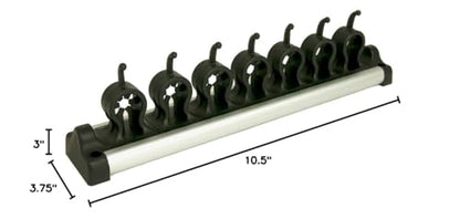 Casabella Wall Mount, Large, Black/Silver, Plastic/Metal, Storage Rack
