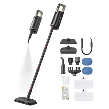 DREAME SH10 Steam Mop with Detachable Handheld Steamer, 13-in-1 Portable Steam Cleaner, 3.8 lbs Lightweight Body, 15sec Steam-Up, 212℉ Steam Cleaning, 350ml Water Tank, Steam Safety System