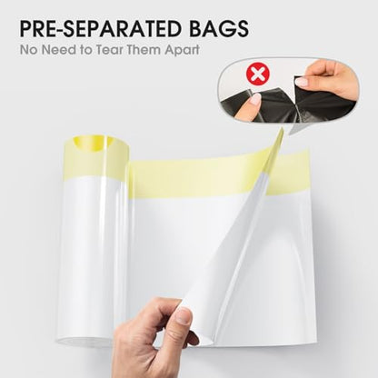 CEROELDA 1.6 Gallon Small Trash Bags, 120 Count Mini Drawstring Garbage Bags Unscented fit 4.5-8 Liter, 1.2-2 Gallon Thick Plastic Wastebasket Liners for Bathroom Bedroom Office Toilet - size: 120 Count